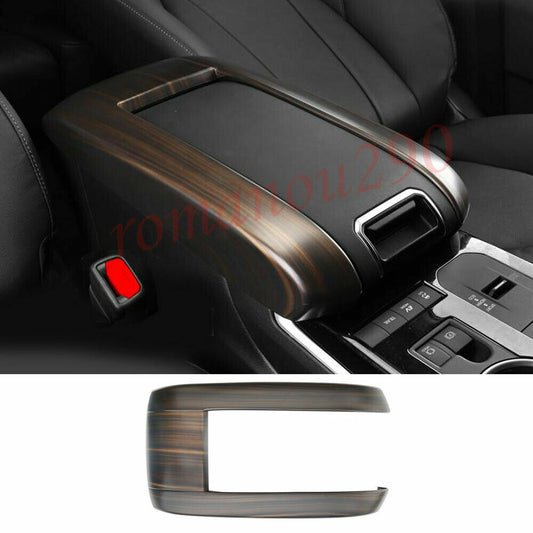 for Toyota Highlander 2020-2023 Wood grain Inner Central Armrest Box Cover Trim