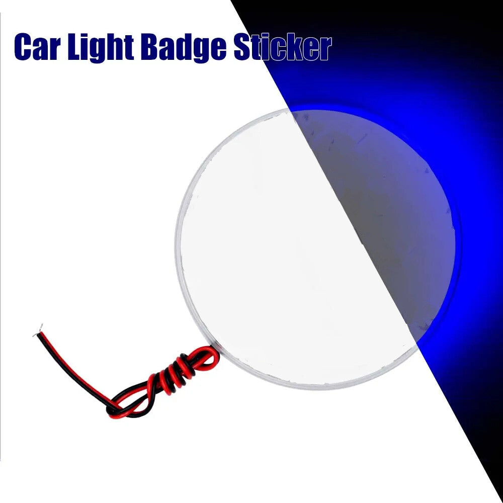 82mm Car Blue Background Tail Badge Emblem LED Light Lamp Sticker for BMW 3 5 7