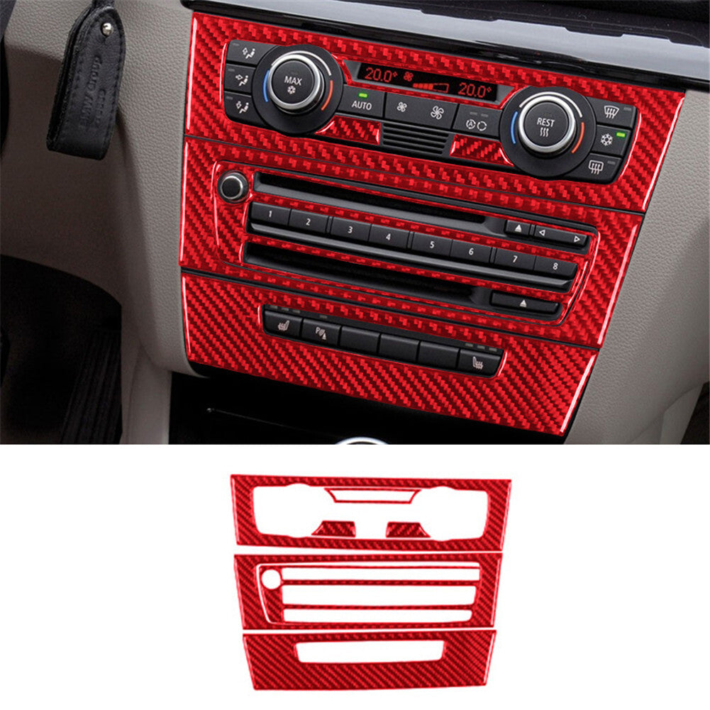 Red Carbon Fiber Center Air Vent Frame Trim for Jeep for Wrangler 2007-2010 Type A v