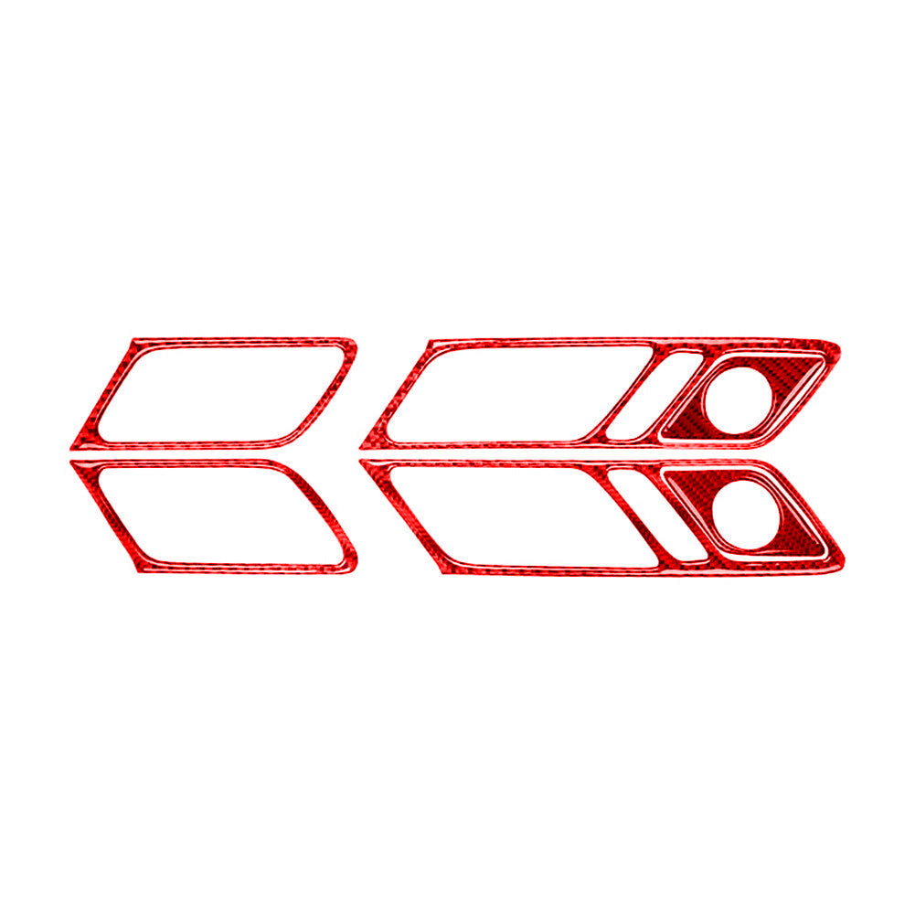 Red Carbon Fiber Rear Door Handle Inner Frame Trim for Jeep for Wrangler 2007-2010 v