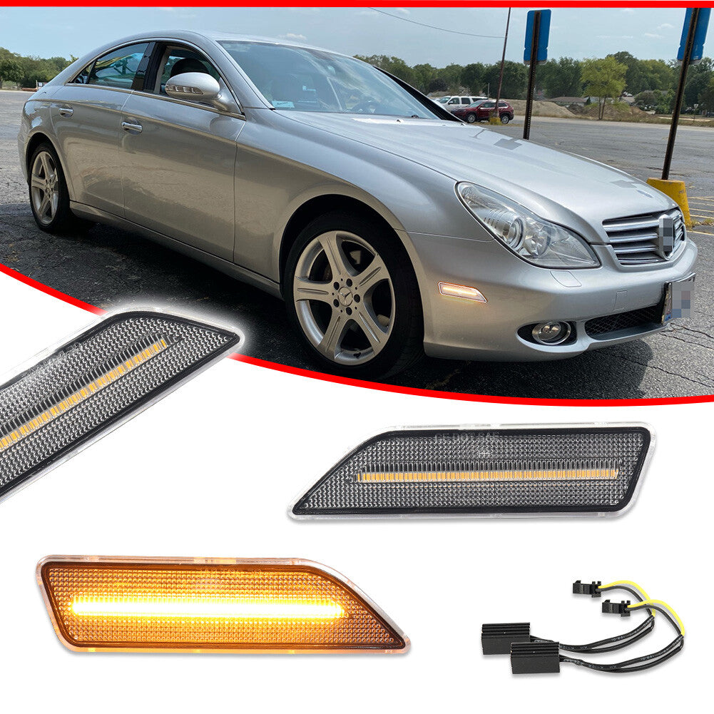 Suitable for 2006-2011 for Benz W219 CLS grade transparent amber LED front corner side marker light- v