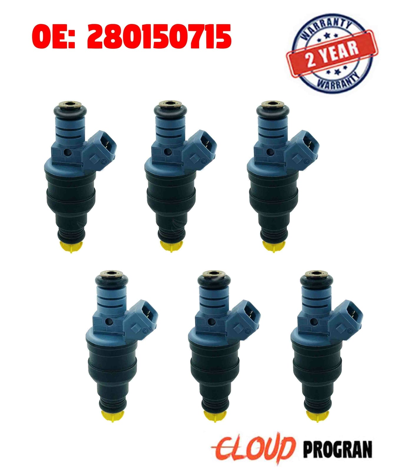 6PCS Fuel Injector 0280150715 Fit For 325i 325is 325iX 750iL 850CSi 850i v