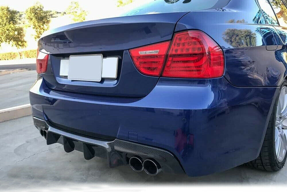 Fit for BMW 3Series E90 325i M-Sport 09-12 Carbon Fiber Rear Bumper Diffuser Lip