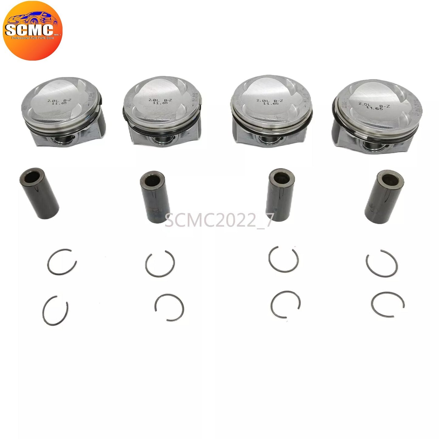4 Pcs Pistons  Rings Set ¦µ23mm 06K107065BL for VW for Golf for Tiguan for AUDI A3 TT 2.0T