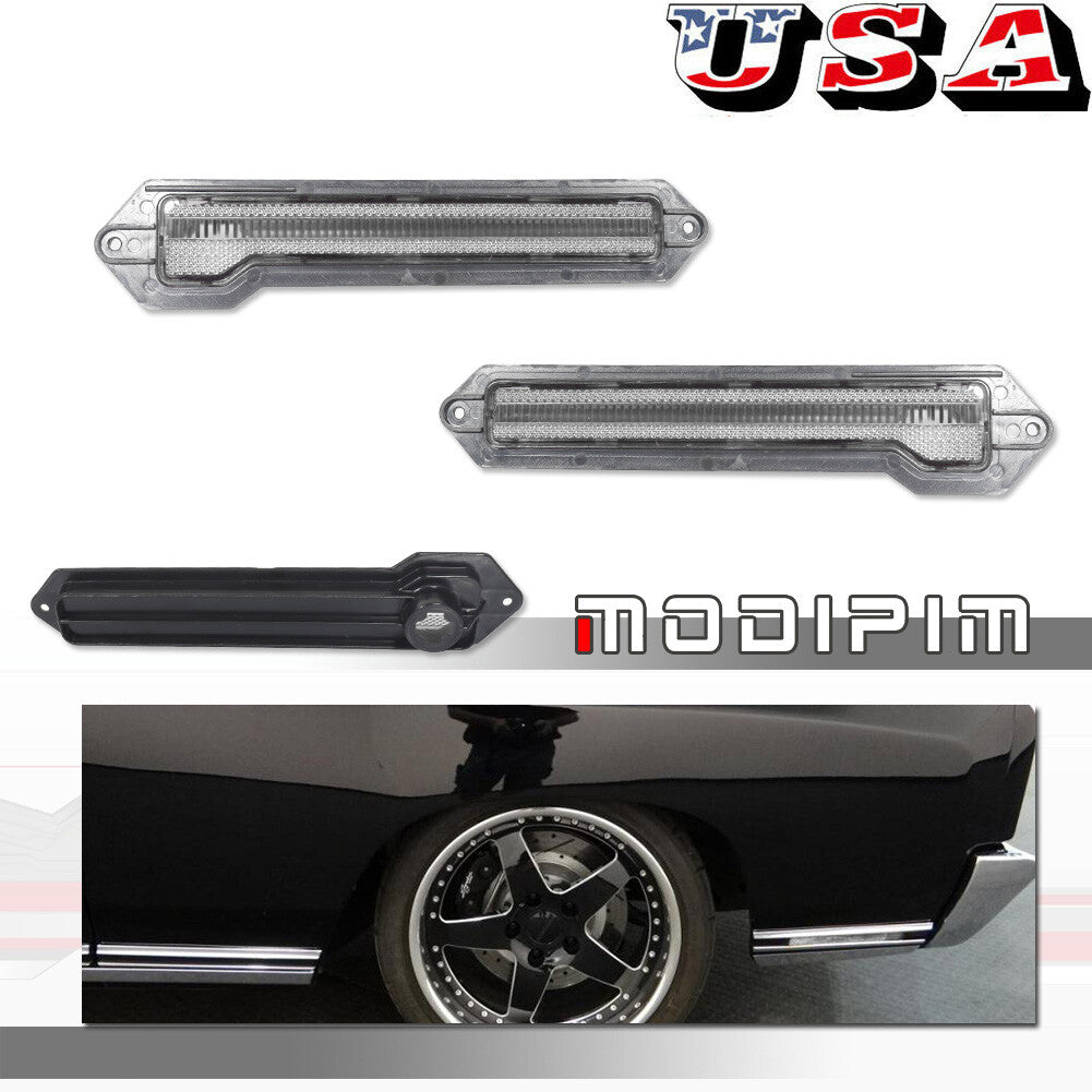 Front and rear clear side marker light lenses for 1970 - 1972 for Monte Carlo - v