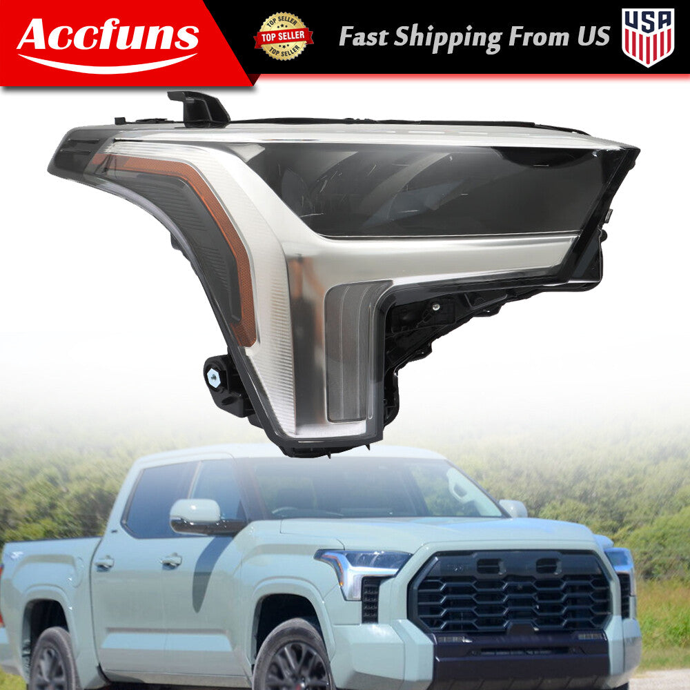 Headlights applicable to 2022-2023 Tundra right-side transparent lens - n
