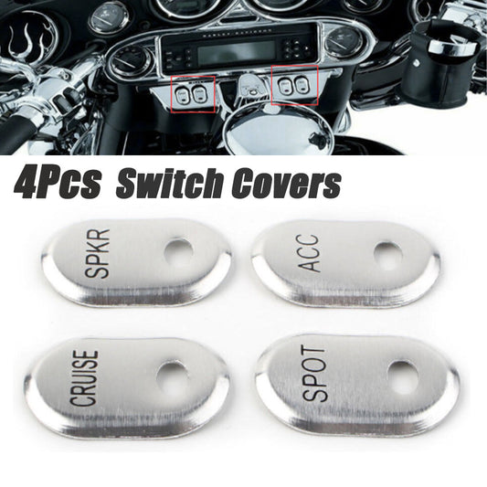Brushed panel switch protective sleeve chrome for Harley Electra Glide Classic FLHTCU- n