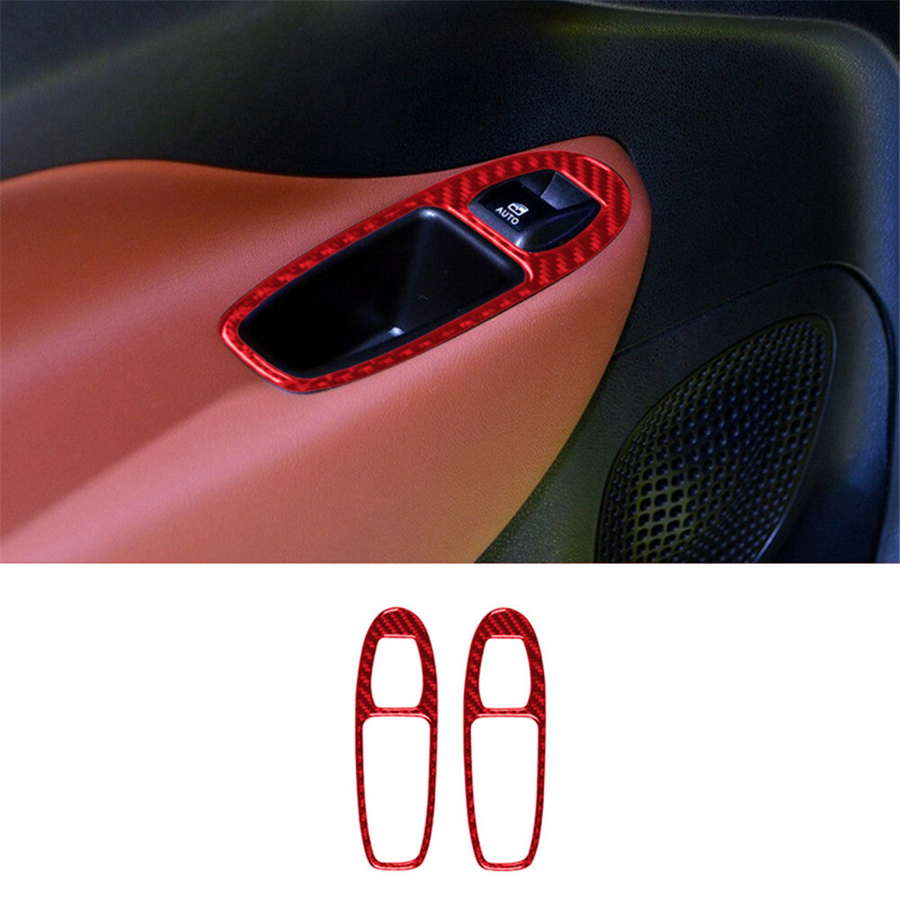 for Dodge Charger 2015-2021 Carbon Fiber Console Gear Shift Box Panel Trim Cover v