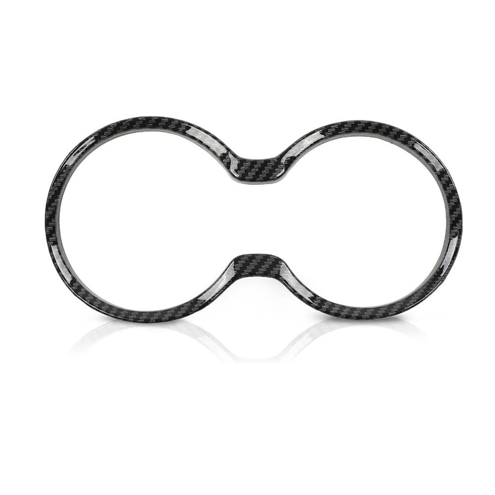 Carbon Fibre Style Cup Holder Cover Trim Bezel for Jeep for Grand Cherokee 2011-2021