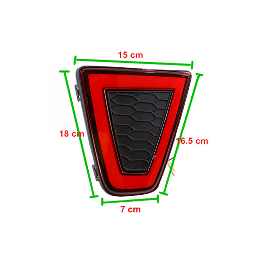 2X Rear LH  RH Bumper Reflector Light LED Brake Lamp Fits For JAZZ FIT 14-2015 Q
