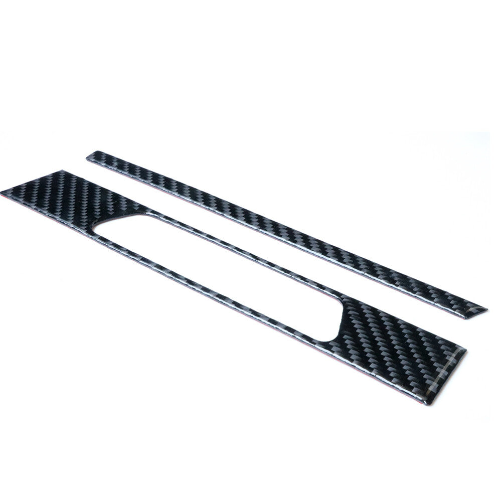 2Pcs Red Carbon Fiber Front Door Pillars Cover Trim For Explorer 2020-2023 v