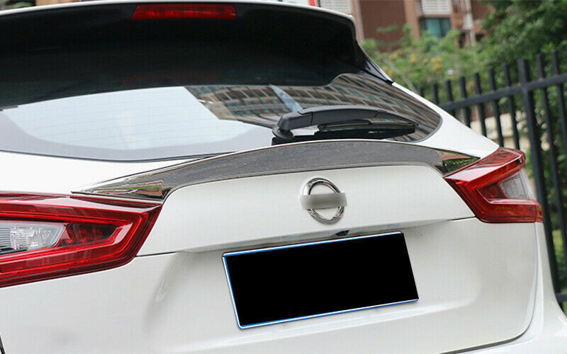 for Nissan Rogue Sport 2017-2021 Chrome Rear Trunk Spoiler Wing Flap Strip Trim