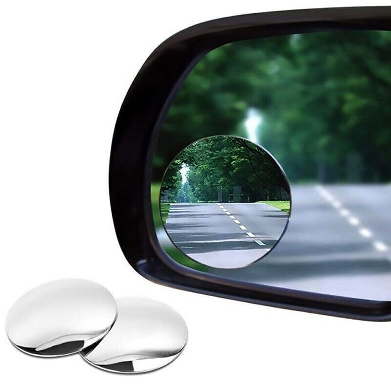 2Pcs - Round Blind Spot Mirror HD Glass Frameless Convex Rear View 360¡ã Stick On