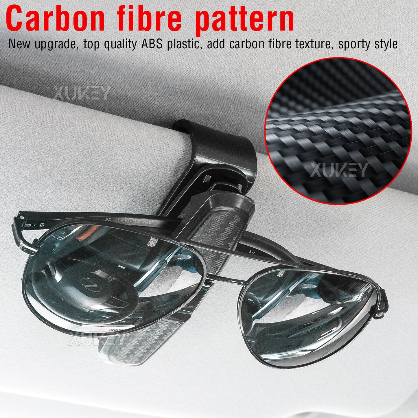Universal Glasses Sunglasses Clip Holder Clamp Card for Sun Visor Auto Passenger Car