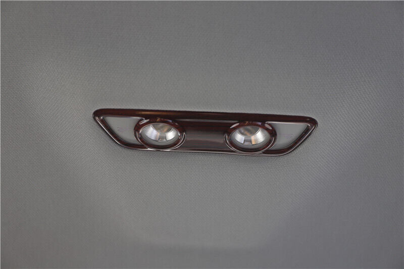 Car Inner Front Reading Lamp Frame Cover Trim Fit for Audi A5 2017-2019 Red Wood