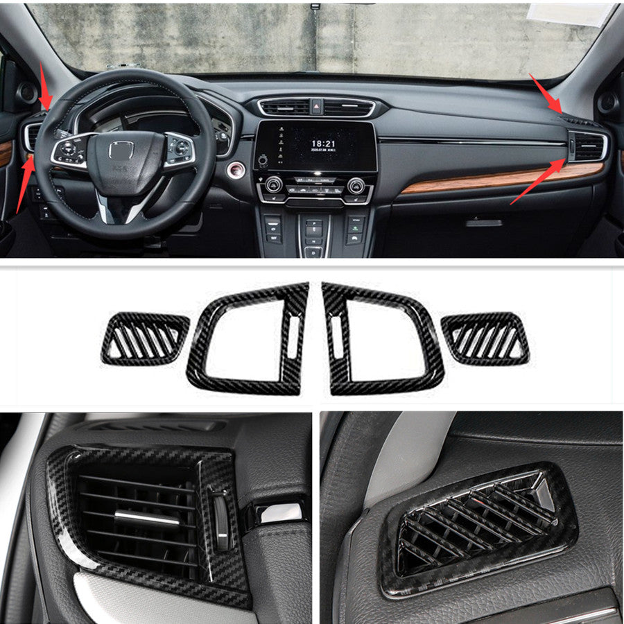For Highlander 2008-2013 Carbon Window Lock Lift Switch Button Panel Trim v