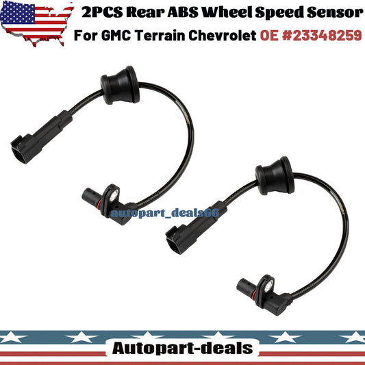 2. Rear ABS wheel speed sensors (left and right) applicable to for Chevrolet Equinox TERRAIN 10-17