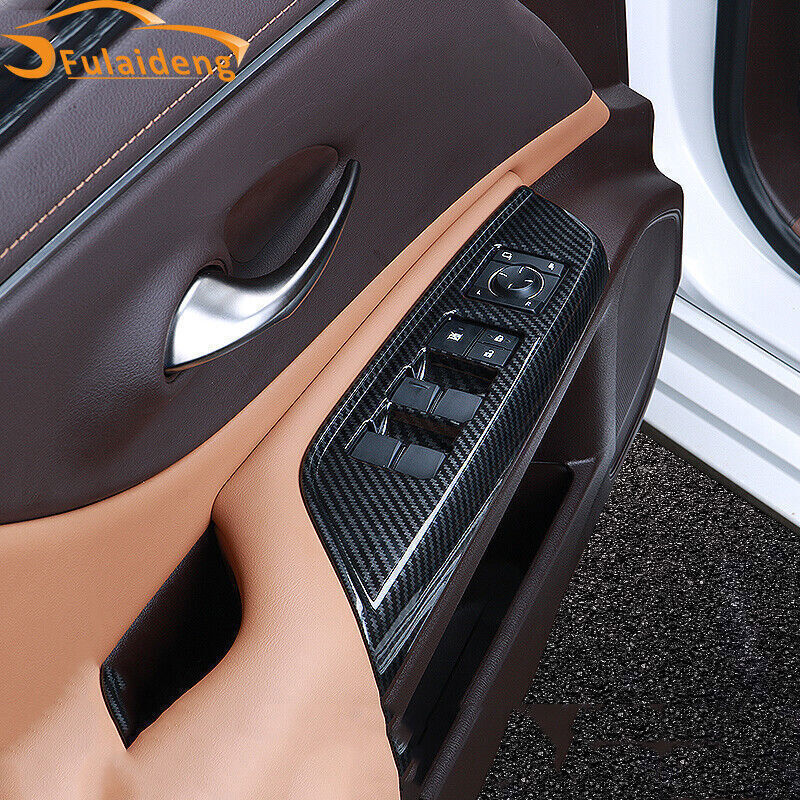 Carbon Fiber ABS Car Center Armrest Box Cover Trim for RAV4 2006-2012 v