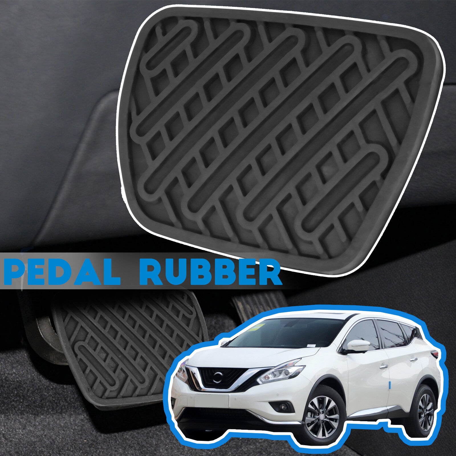 Brake Pedal Pad Cover Rubber for Nissan Altima Maxima NV 2007-2019 46531-EG01A Q