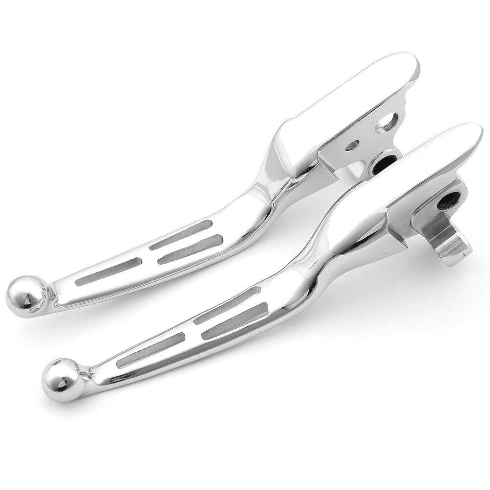 Chrome Brake Clutch Levers Fit for Harley Touring Street Glide Road King 08-2013 Q