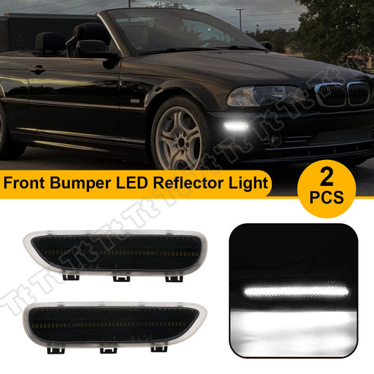For 99-03 for E46 Coupe 01-06 E46 White LED Fender Side Marker Reflector Light - v