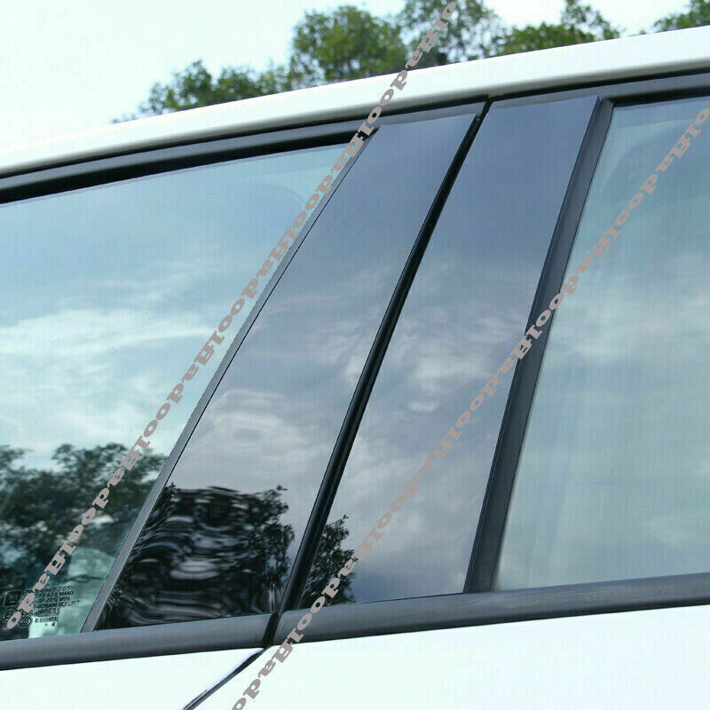 for Toyota Prado Fj150 2010-2020 Black PC Window Center Pillar Post Mirror Cover
