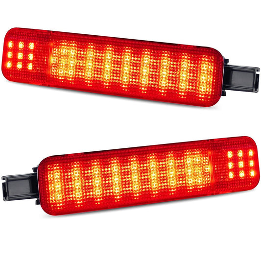 2 FIT for Chevy for GMC Silverado Red LED Interior Door Panel Light Courtesy Reflector Q