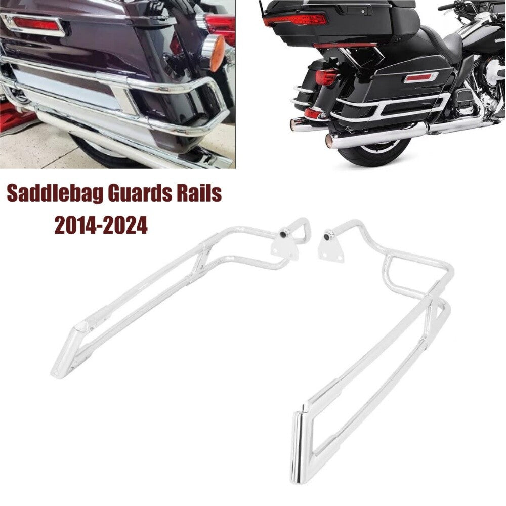 Saddlebag Double Rail Guardrail Support Kit for Harley Touring Electra Glide 2014 - 2024 n