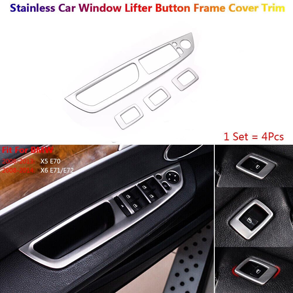 Set of 4 GM Car Door Lock Knob Pull Pin Car SUV Truck Interior Aluminum- v