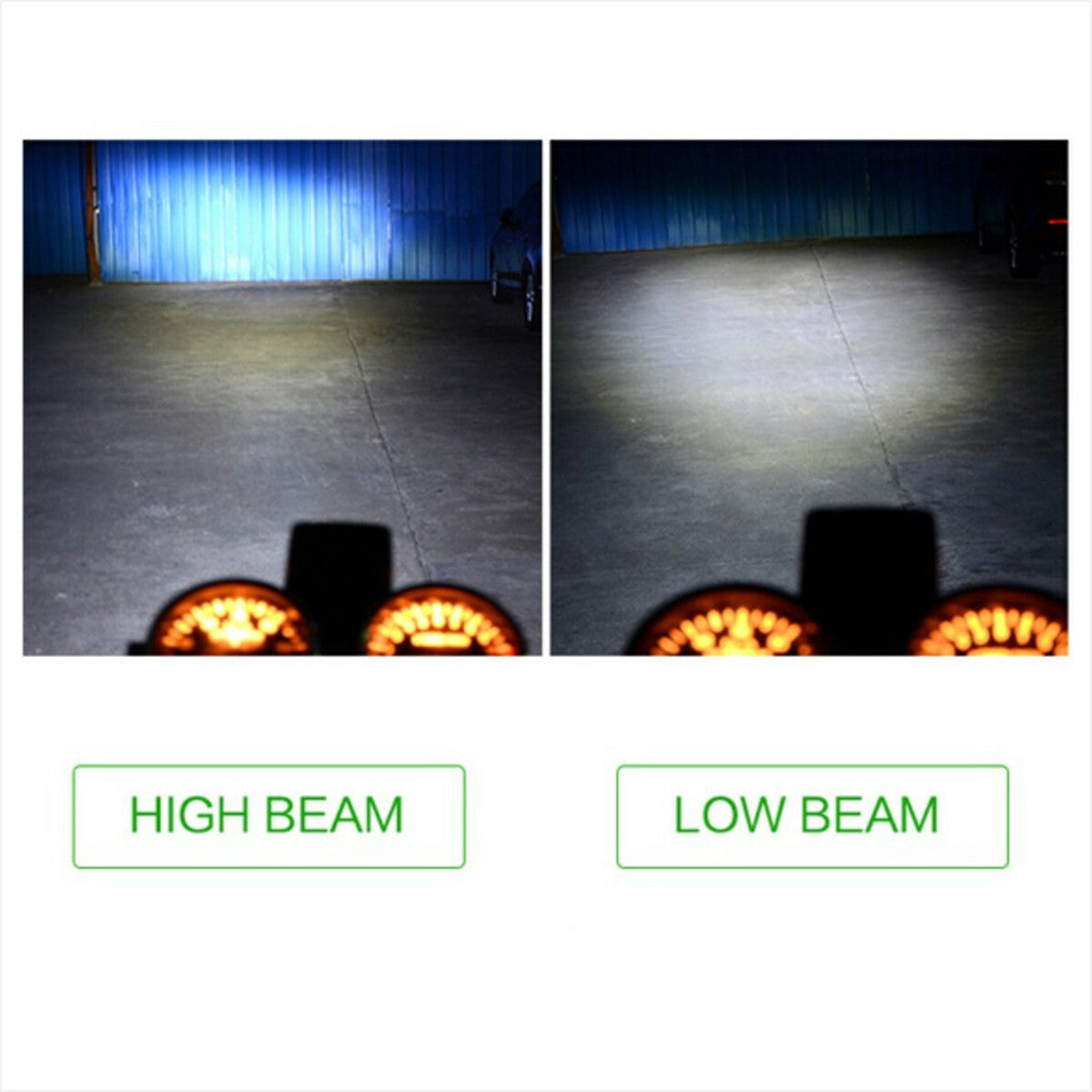 H4 6500K LED Hi/Lo Beam Front Light Bulb Super Bright Headlight For Motorcycle Q
