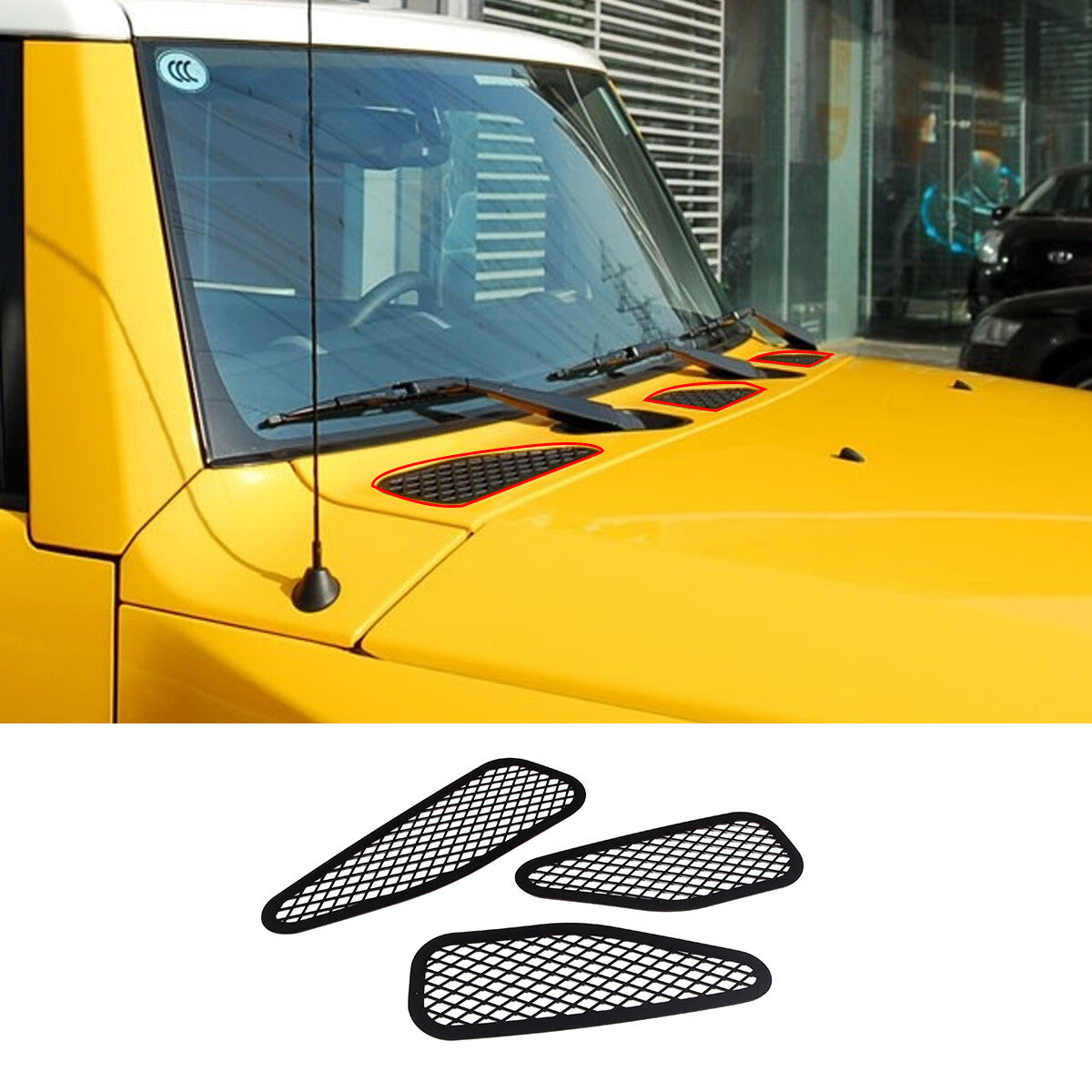 ABS smoked black front fog light cover trim bezel for Corvette C6 05-13