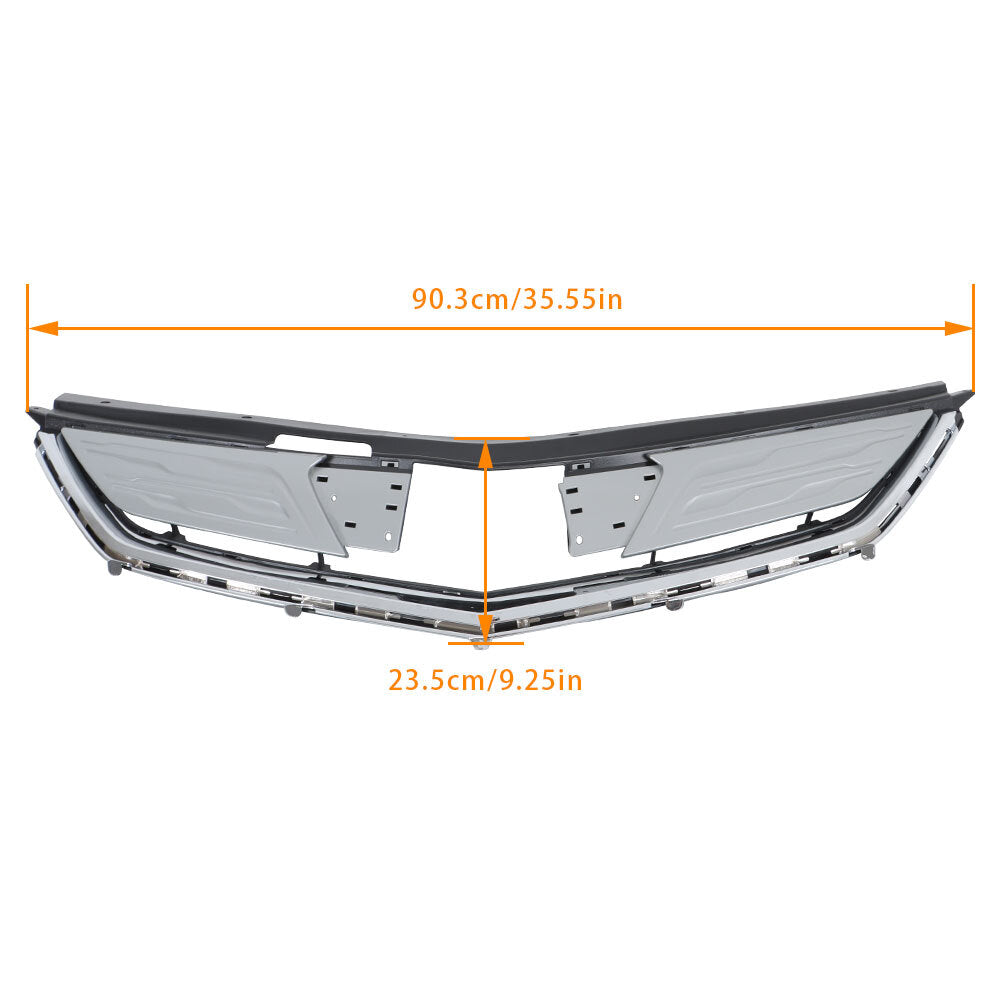 Chrome center grille on the front bumper for 2016-2019 Volt 23289638 n