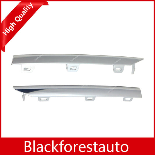 2Pcs for Cadillac 2013-14 ATS Chrome Front LeftRight Bumper Trim Bezel Insert