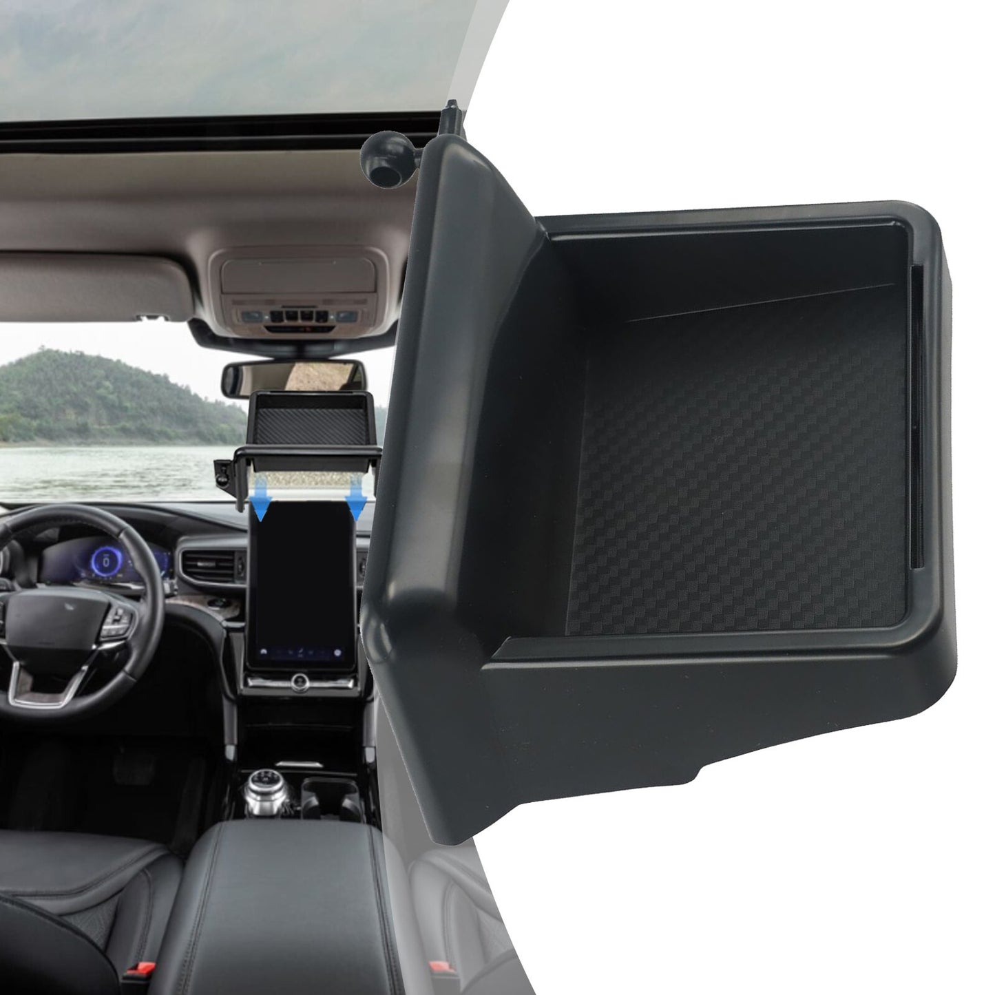 For Explorer??2020-2024 Car Navigation Screen Rear Storage Box Holder Tray v