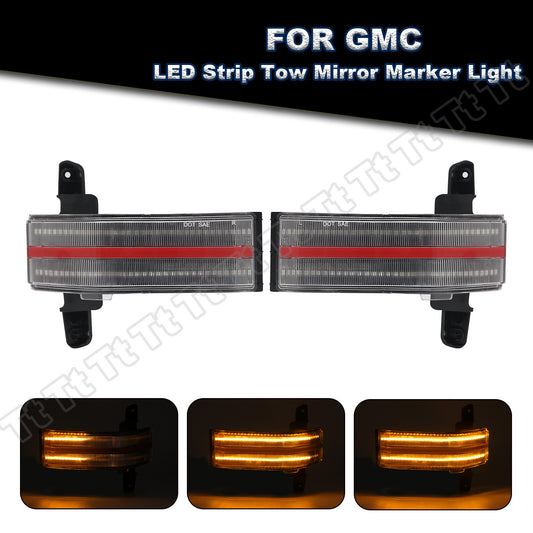 Suitable for 14-18 for Silverado for GMC for Sierra 1500 2500 Sequential LED Side Mirror Lights - v