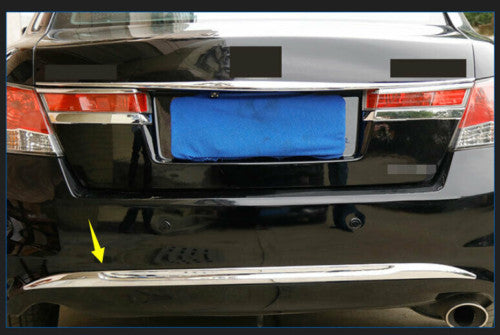 for Honda Accord 8th 2008-2012 Chrome Rear Bumper Spoiler Strip Guard Cover Trim