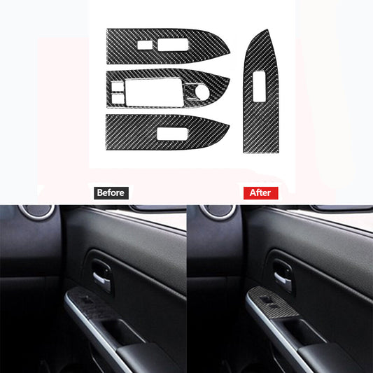 4Pcs Driver Dashboard Trim Strip Cover Carbon Fiber for Chrysler 300 2015-2017 v