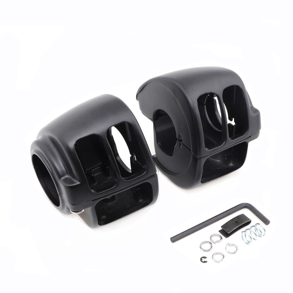 Black Switch Housing Cover Kit for Harley Touring Sportster Softail Dyna V-Rod Q