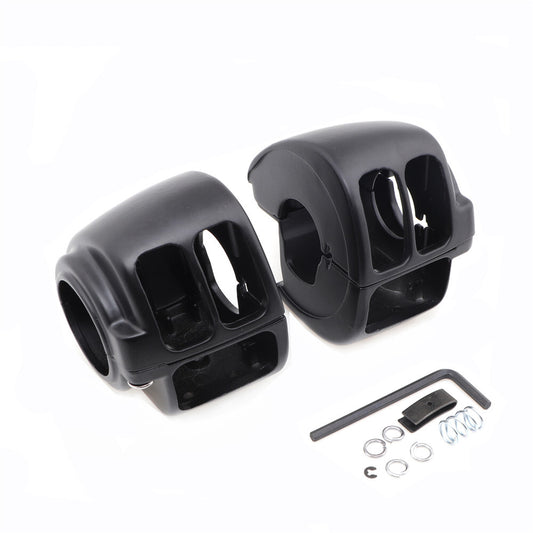 Black Switch Housing Cover Kit for Harley Touring Sportster Softail Dyna V-Rod Q