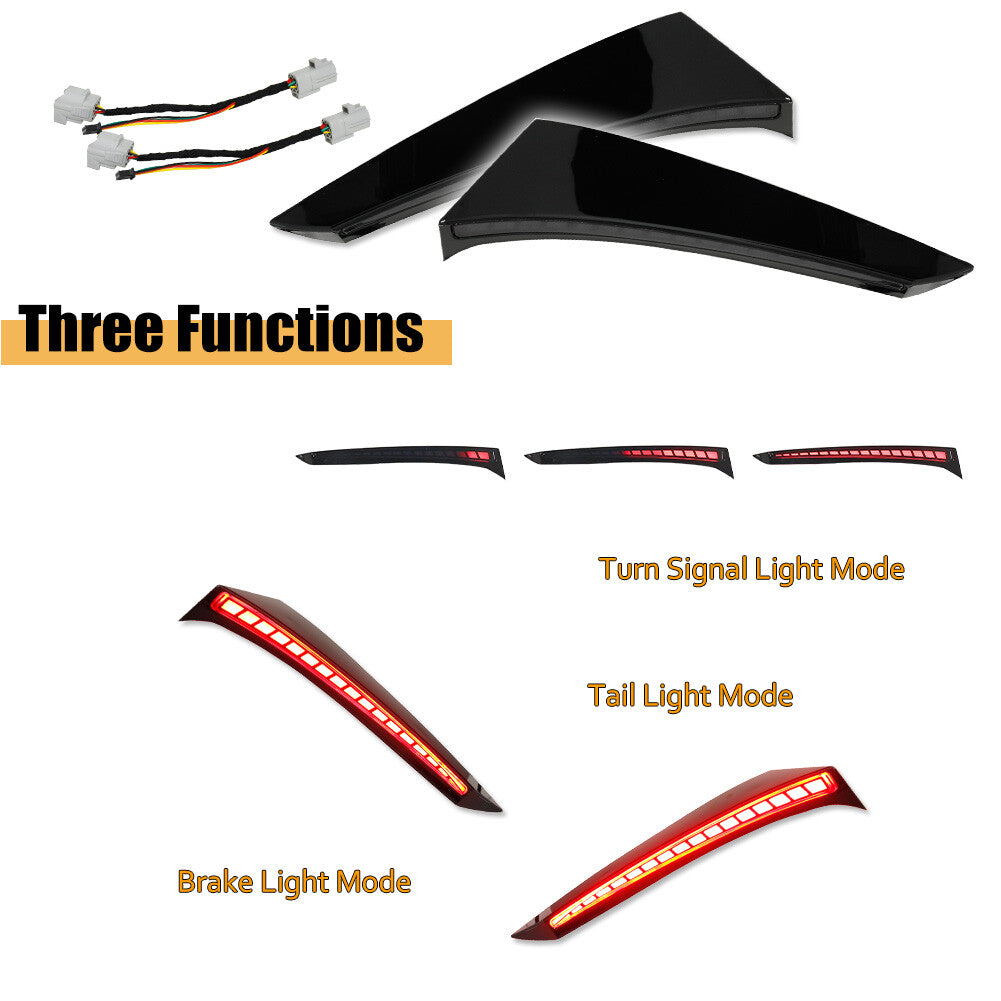 2pcs LED Smoke Rear Bumper Reflector Tail Brake Light for 2021 - 2023 for Sena - v