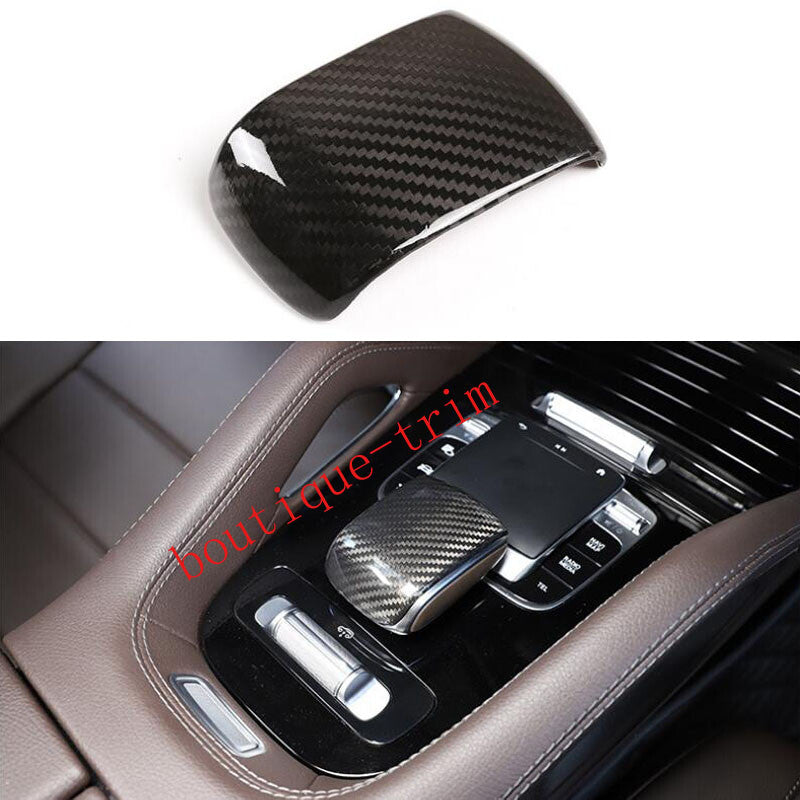 Carbon Fiber Car Gear Shift Knob Cover Trim For GLE350 450 2020-22 n