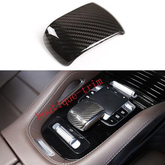 Carbon Fiber Car Gear Shift Knob Cover Trim For GLE350 450 2020-22 n