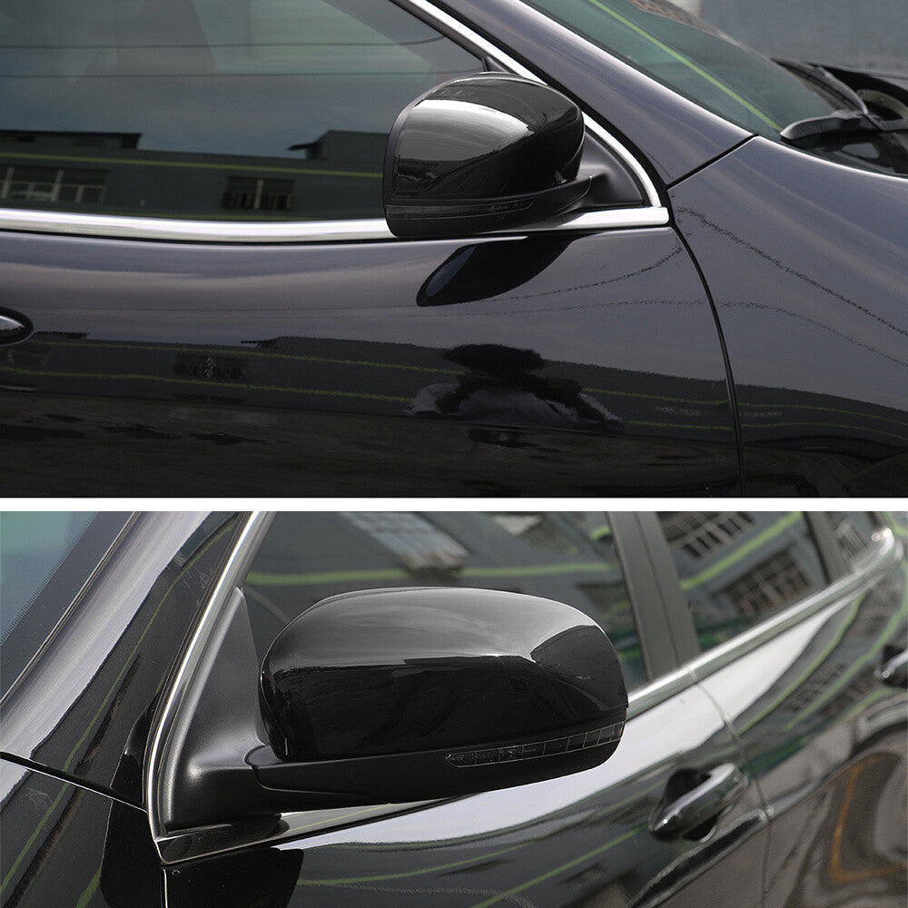 Black Side Rearview Mirror Door Handle Trim for Jeep Cherokee 14+ Compass 2017+