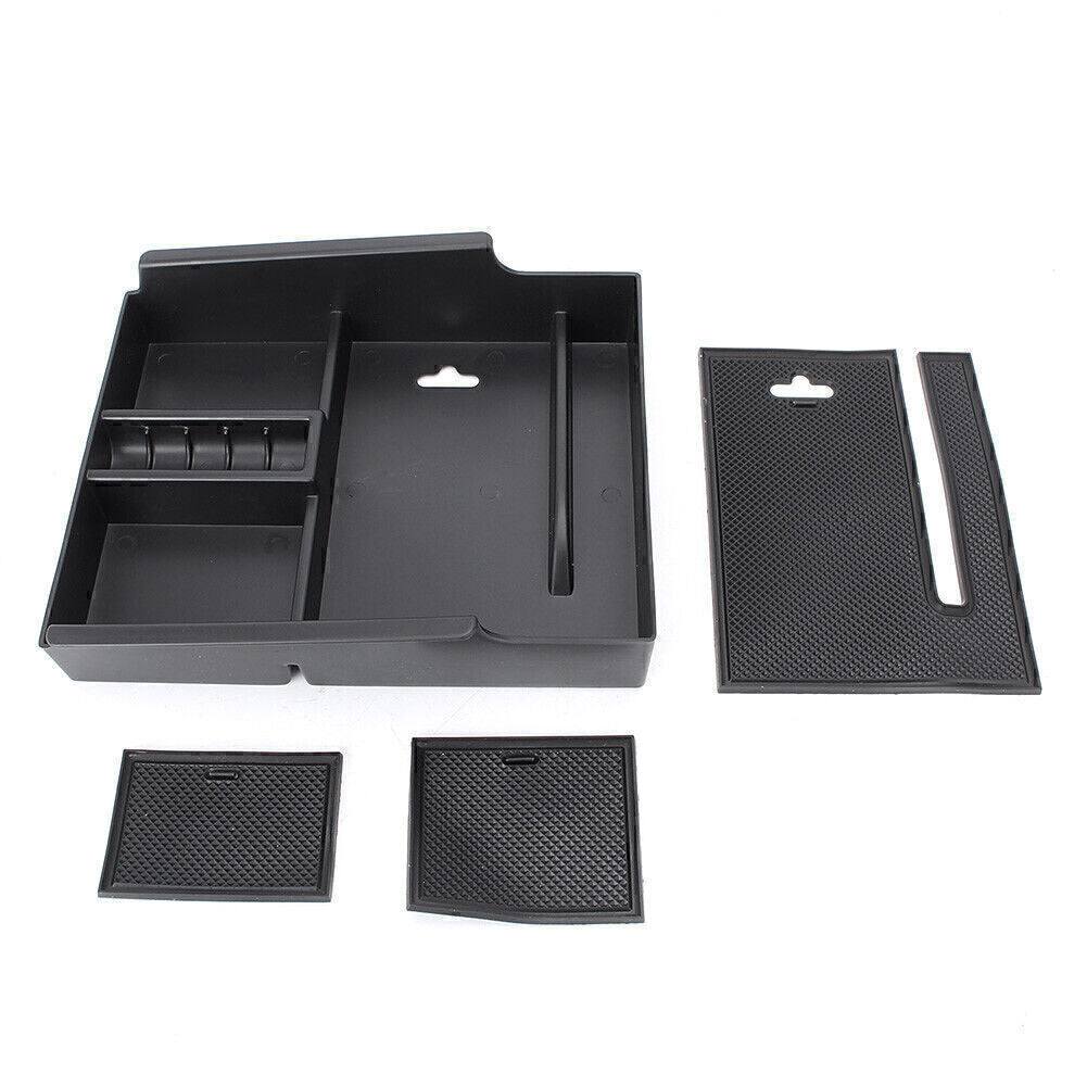 1x Car Armrest Storage Box Holder for Toyota Alphard 2015 2016 2017 Black Q