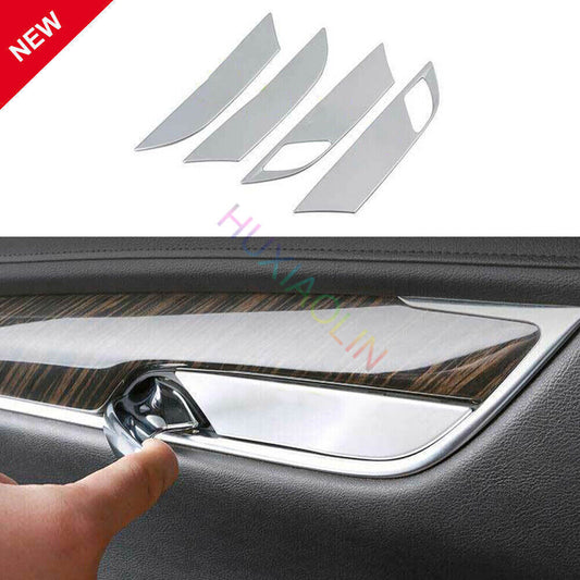 Fit for Cadillac XT5 2017-2024 Matte Silver Car Inner Door Bowl Sticker Trim 4X