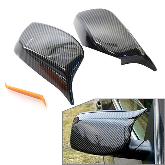 Carbon Fiber M Style Side Rearview Mirror Cover Caps for BMW 5 6 Series 03-2010 Q