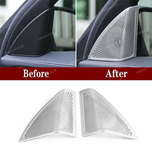 Aluminum Tweeter Speaker Cover Trim Fit For C Class W205 2015-2019 n
