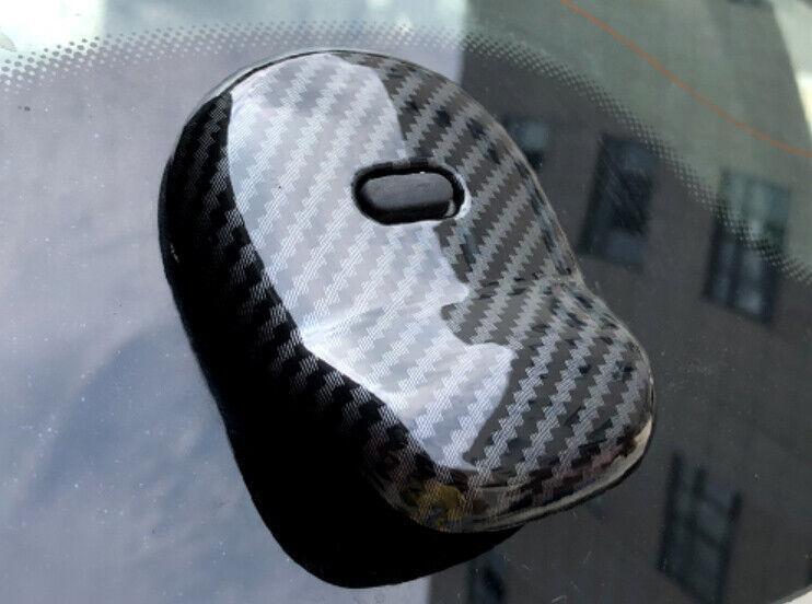 Fit for Benz for Smart Fortwo 15-20 ABS Carbon Fiber Tailgate Rear Door Button Cover
