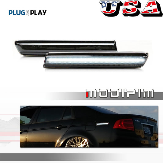 White LED rear side marker parking lights for 2004 2005 2006 2007 2008 for Acura TL- v