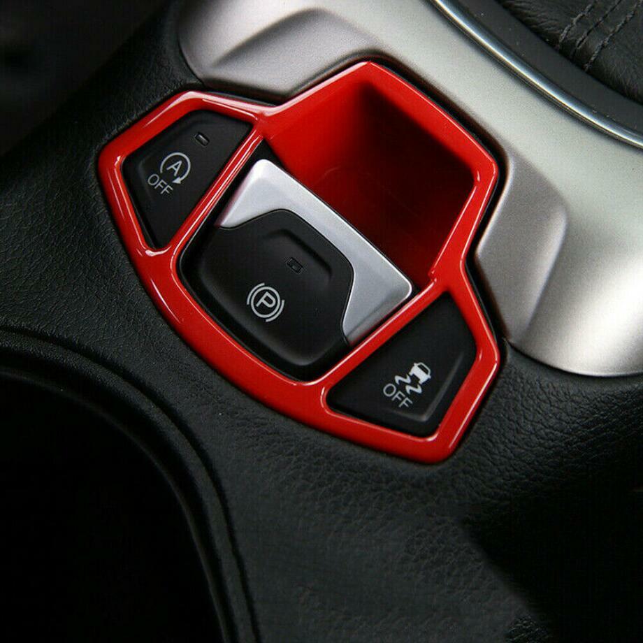 1P Red Internal Electronic Parking Brake Frame Cover Trim for 2017-2021 for Jeep Compass